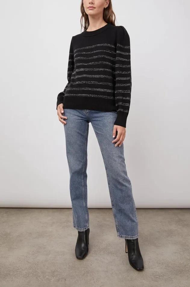 Sweaters Women Rails Allegra Sweater Black Metallic