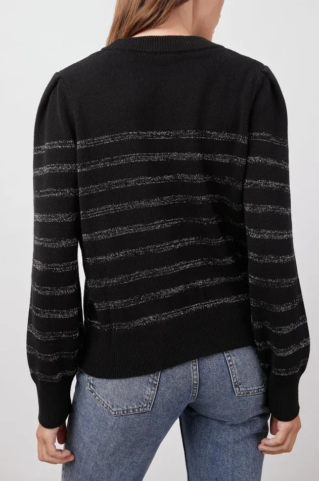 Sweaters Women Rails Allegra Sweater Black Metallic