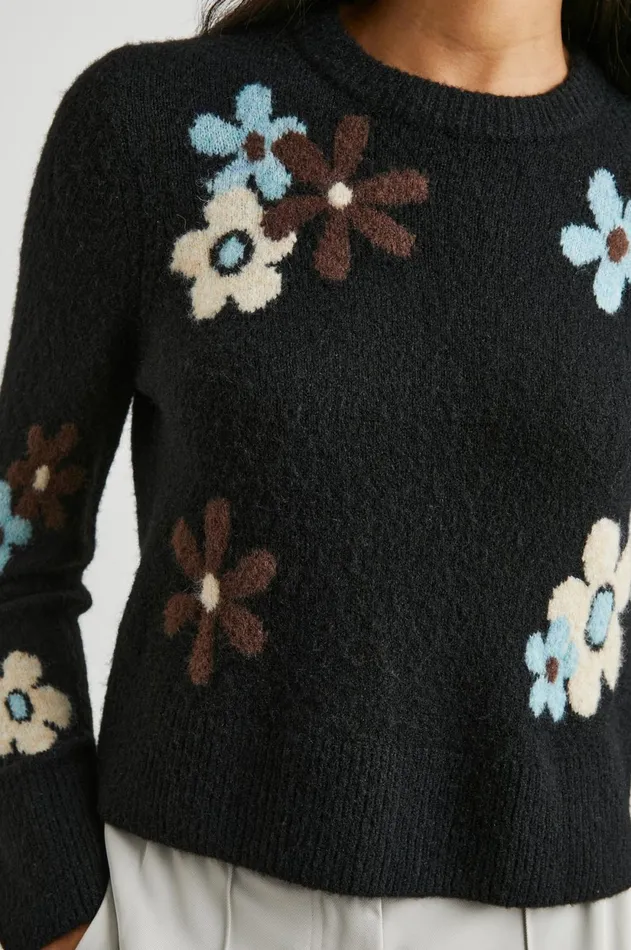 Sweaters Women Rails Anise Sweater Onyx Blue Daisies