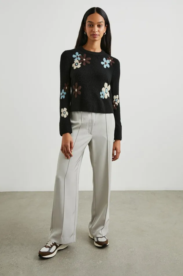 Sweaters Women Rails Anise Sweater Onyx Blue Daisies
