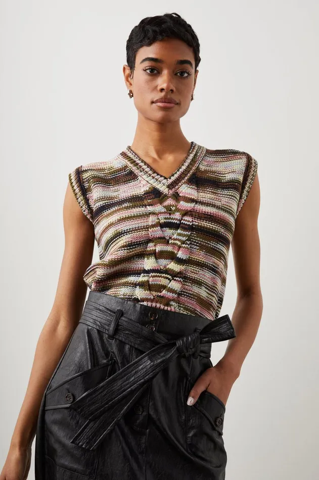 Sweaters Women Rails Brixton Vest Forest Space Dye