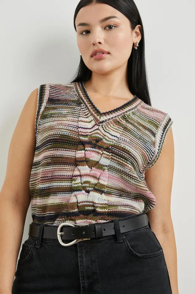 Sweaters Women Rails Brixton Vest Forest Space Dye