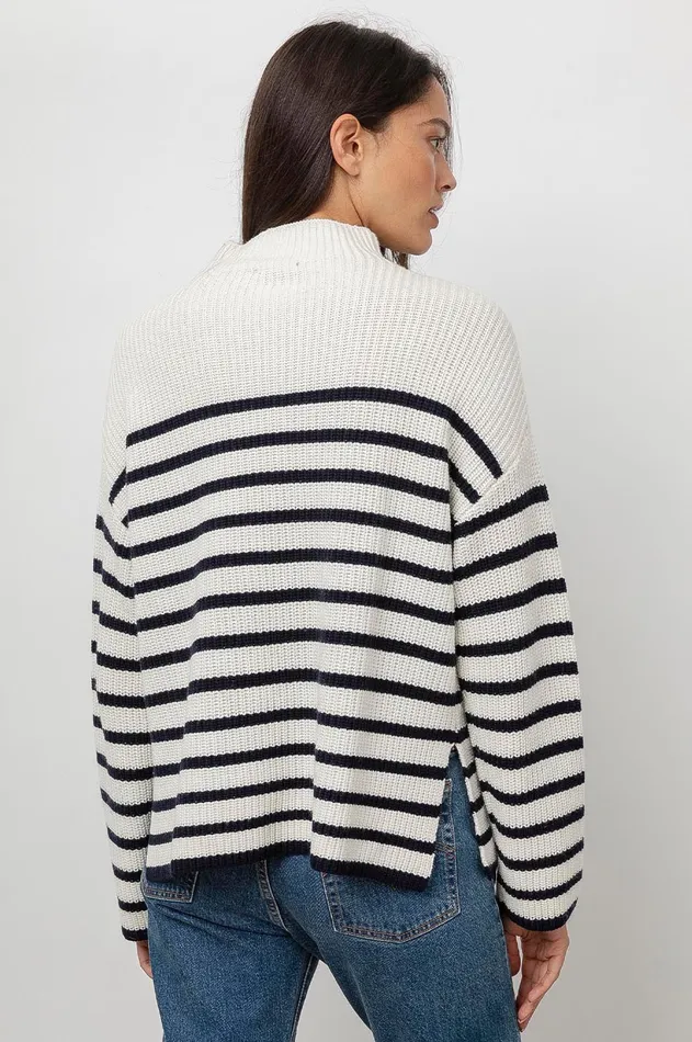 Sweaters Women Rails Claudia Sweater Cream Navy Stripe