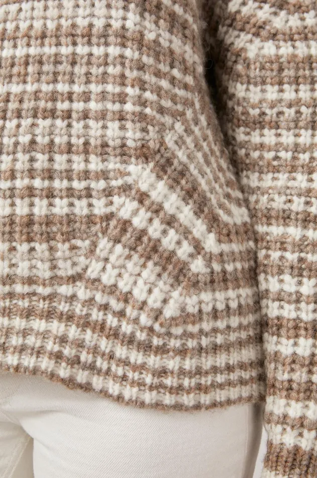 Sweaters Women Rails Echo Sweater Brown White Space Dye