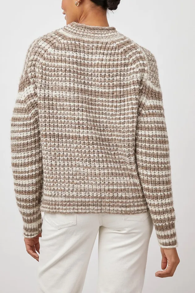 Sweaters Women Rails Echo Sweater Brown White Space Dye