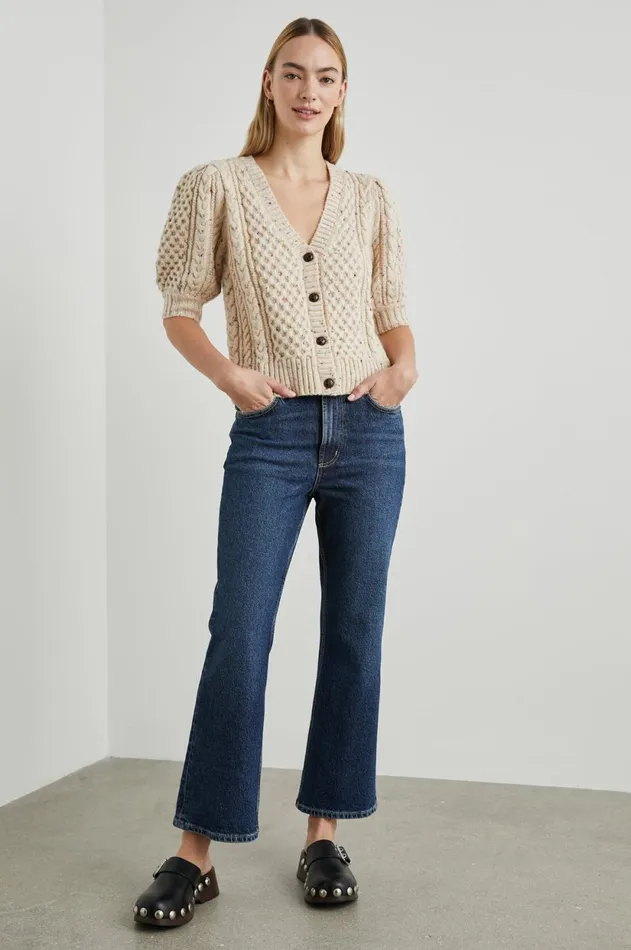 Sweaters Women Rails Isla Cardigan Cream Confetti