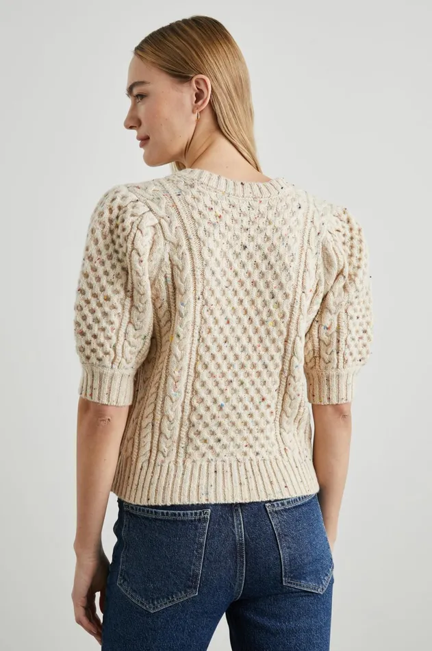 Sweaters Women Rails Isla Cardigan Cream Confetti
