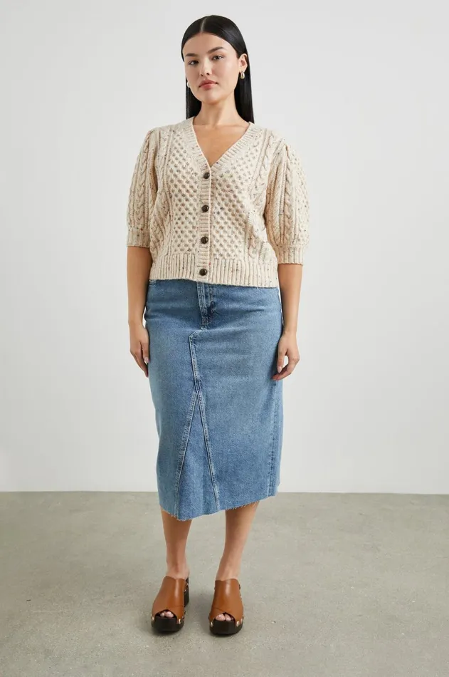 Sweaters Women Rails Isla Cardigan Cream Confetti