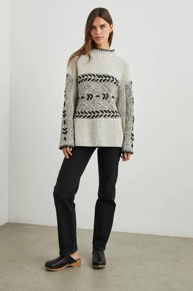 Sweaters Women Rails Raini Sweater Heather Cables