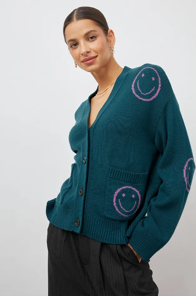 Sweaters Women Rails Reese Cardigan Forest Smilies