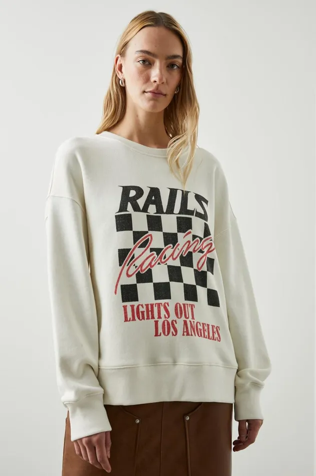 Sweaters Women Rails Relaxed Crew Sweatshirt Ivory Rails Racing