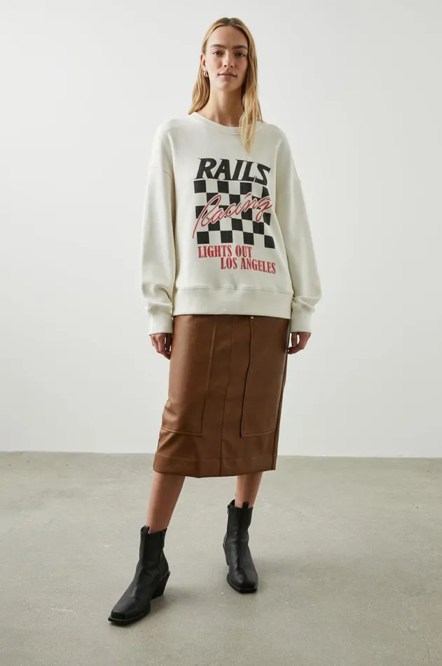 Sweaters Women Rails Relaxed Crew Sweatshirt Ivory Rails Racing