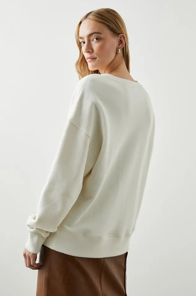 Sweaters Women Rails Relaxed Crew Sweatshirt Ivory Rails Racing