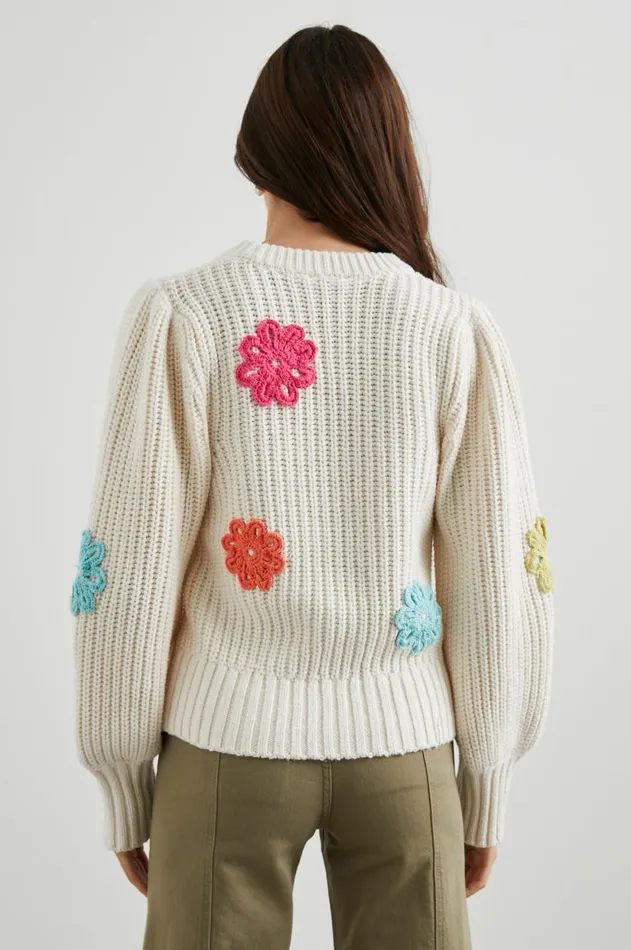 Sweaters Women Rails Romy Sweater Ivory Multi Daisies