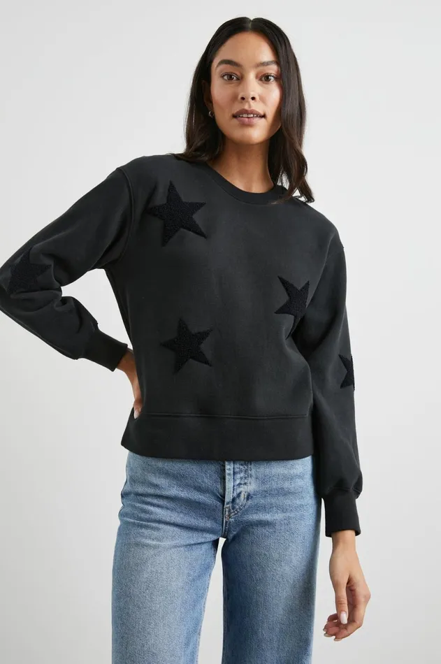 Sweaters Women Rails Sonia Sweatshirt Black