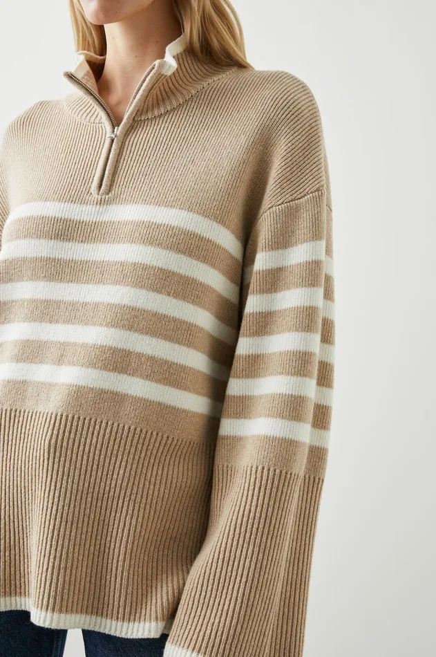 Sweaters Women Rails Tessa Sweater Sand Stripe