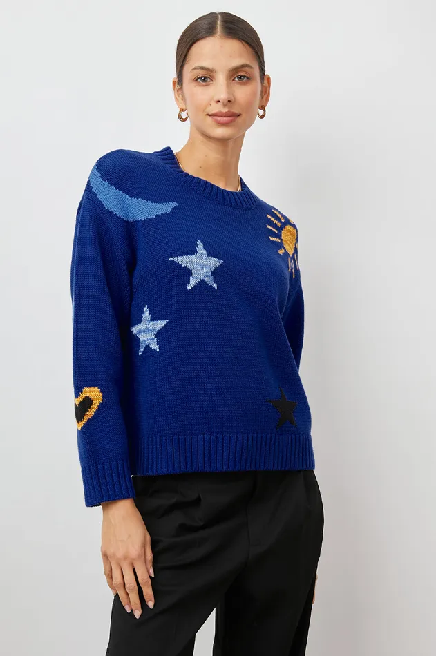 Sweaters Women Rails Zoey Sweater Cobalt Gold Galaxy