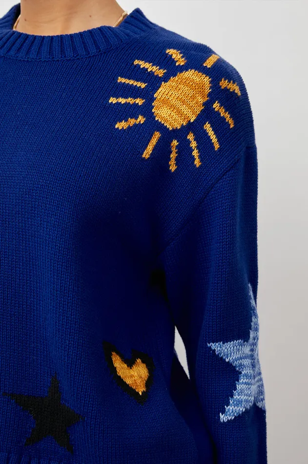 Sweaters Women Rails Zoey Sweater Cobalt Gold Galaxy