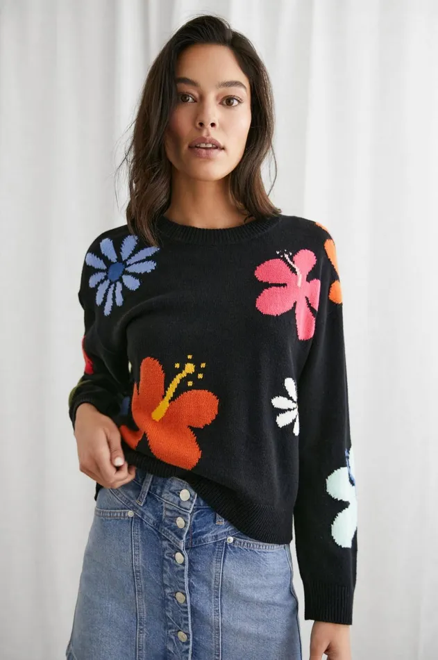 Sweaters Women Rails Zoey Sweater Hibiscus Multi