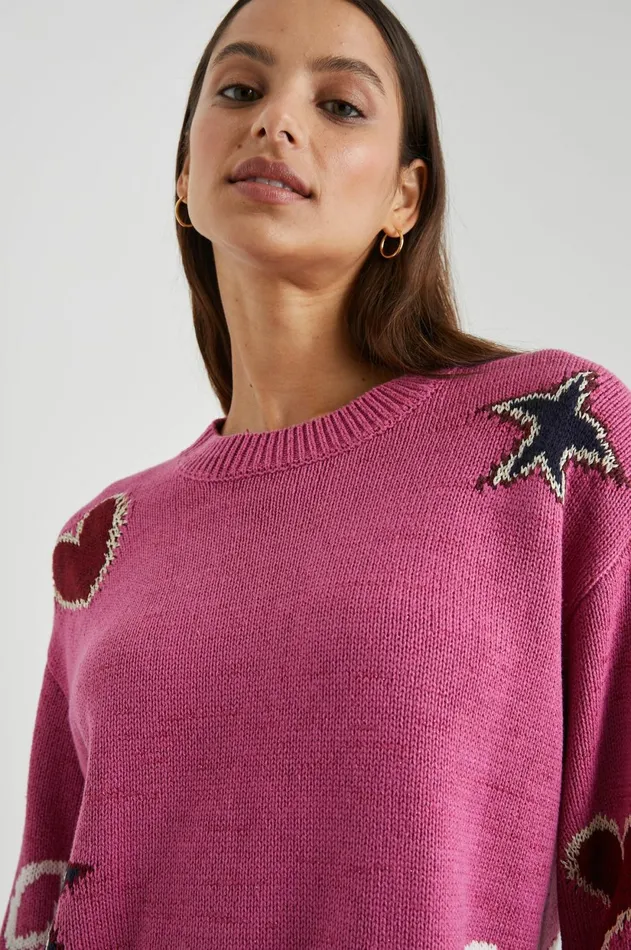 Sweaters Women Rails Zoey Sweater Pink Multi