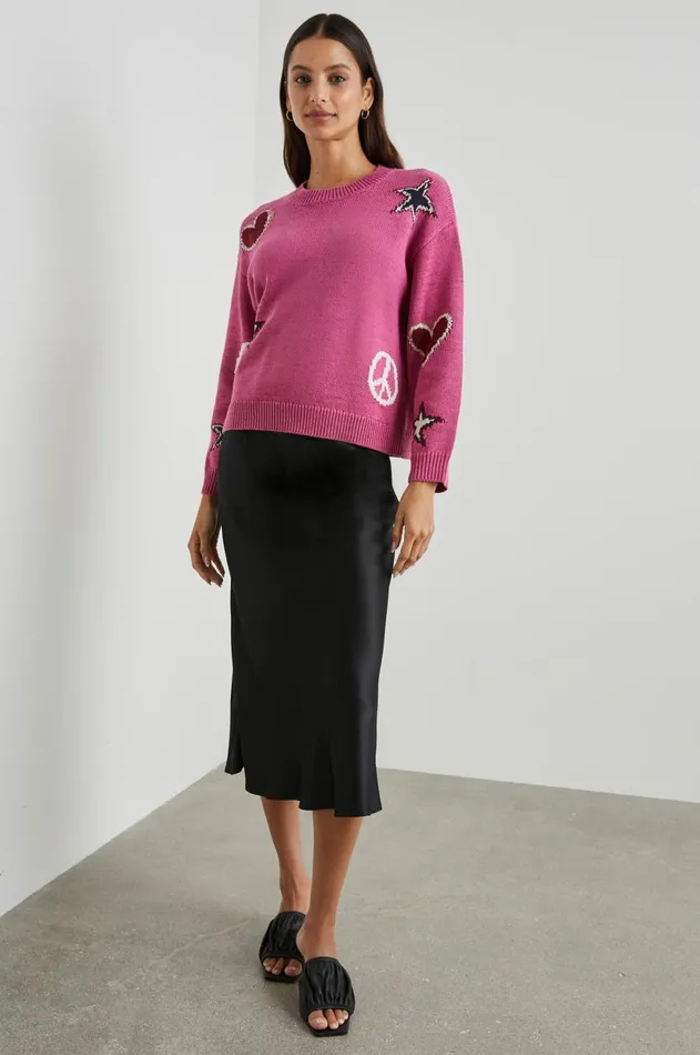Sweaters Women Rails Zoey Sweater Pink Multi
