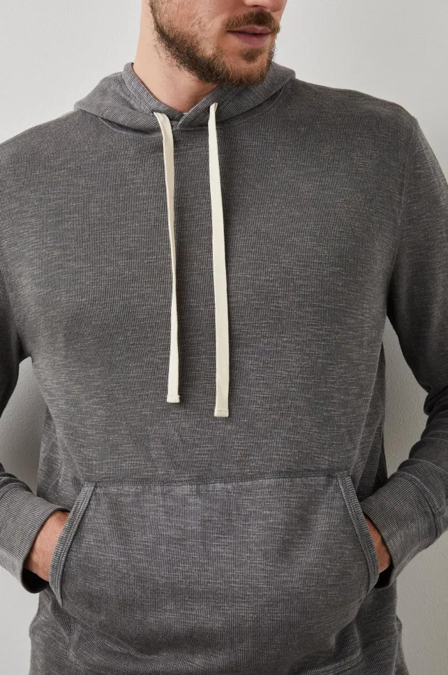 Sweatshirts and Hoodies Men Rails Mammoth Hoodie Washed Black
