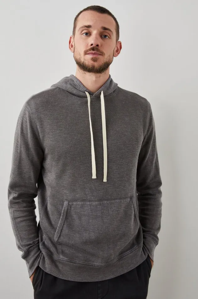 Sweatshirts and Hoodies Men Rails Mammoth Hoodie Washed Black