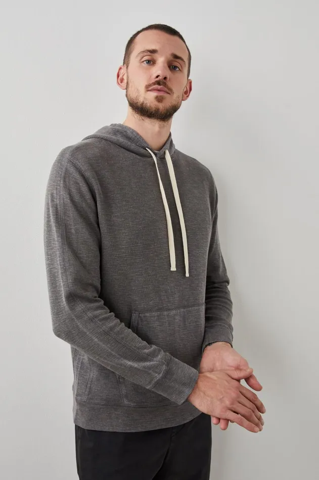 Sweatshirts and Hoodies Men Rails Mammoth Hoodie Washed Black