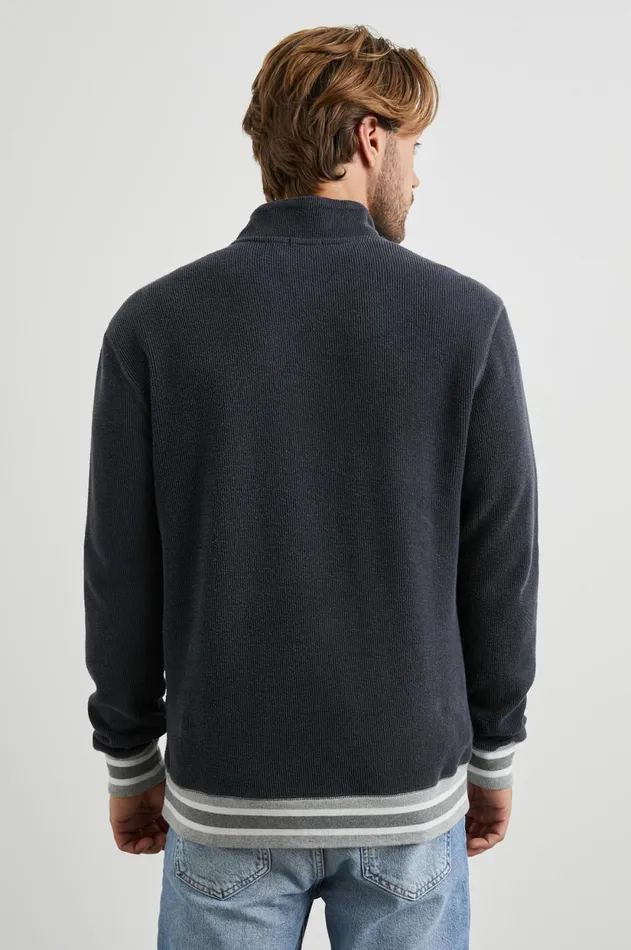 Sweatshirts and Hoodies Men Rails Ward Quarter Zip Knittany Blue