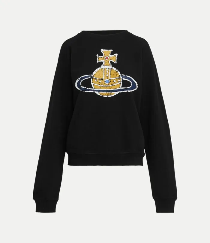 Sweatshirts And TShirts Women Vivienne Westwood Time Machine Raglan Sweatshirt In Black Sweatshirts And TShirts Women Vivienne Westwood Time Machine Raglan Sweatshirt In Black