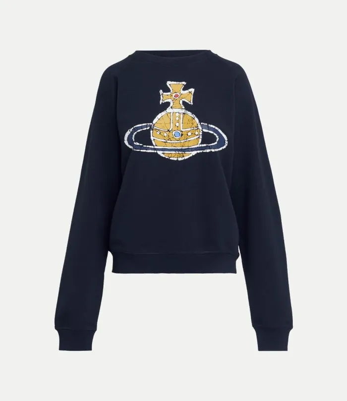 Sweatshirts And TShirts Women Vivienne Westwood Time Machine Raglan Sweatshirt In Navy