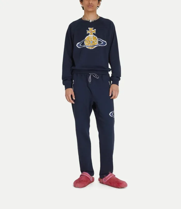 Sweatshirts And TShirts Women Vivienne Westwood Time Machine Raglan Sweatshirt In Navy