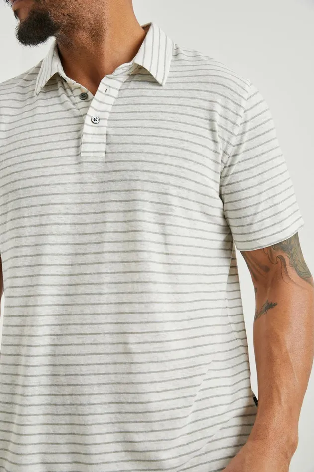 TShirts and Polos Men Rails Napoli Polo Shirt Cream Barley Stripe