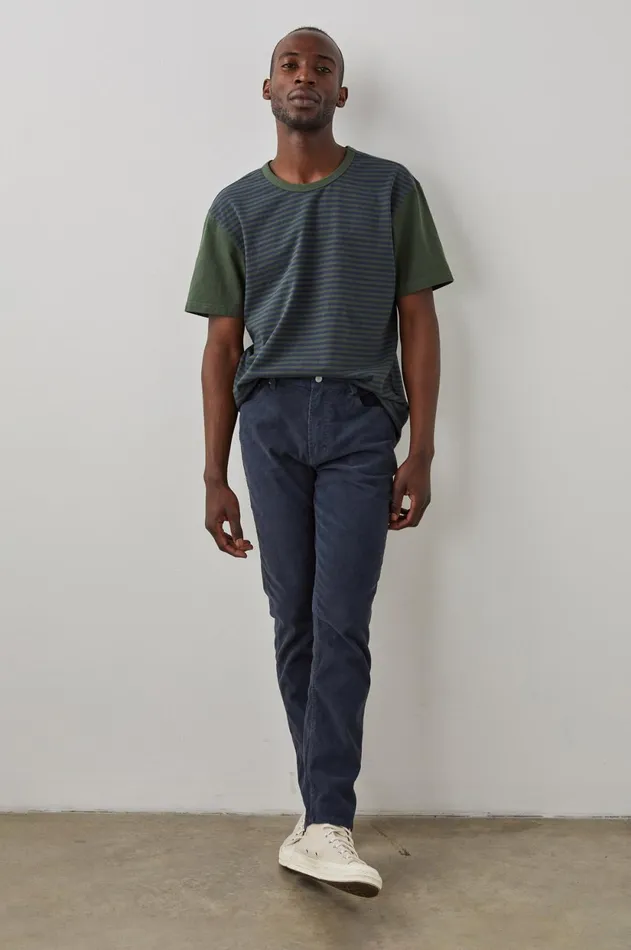 TShirts and Polos Men Rails Sato TShirt Evergreen Navy Stripe