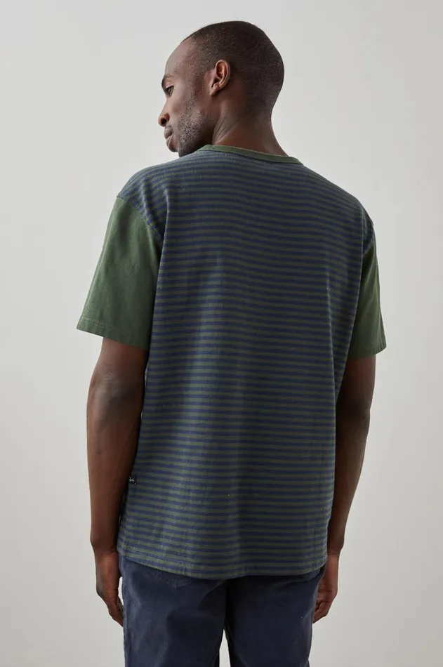 TShirts and Polos Men Rails Sato TShirt Evergreen Navy Stripe