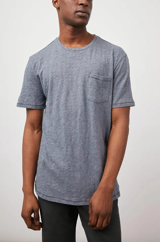 TShirts and Polos Men Rails Skipper TShirt Blue Melange