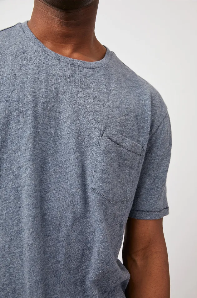 TShirts and Polos Men Rails Skipper TShirt Blue Melange