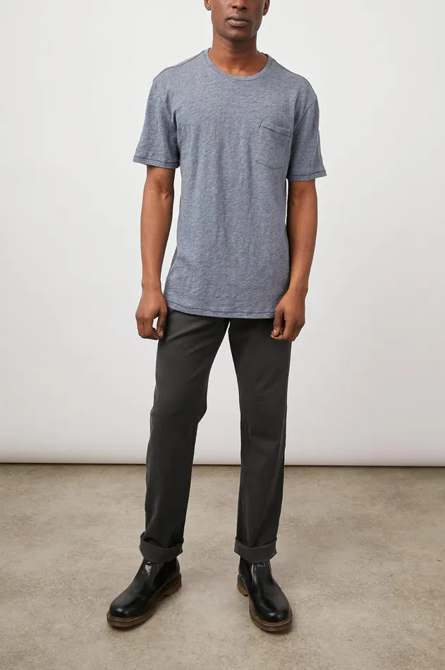 TShirts and Polos Men Rails Skipper TShirt Blue Melange