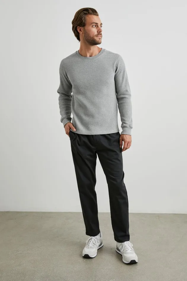 TShirts and Polos Men Rails Wade Thermal Heather Grey