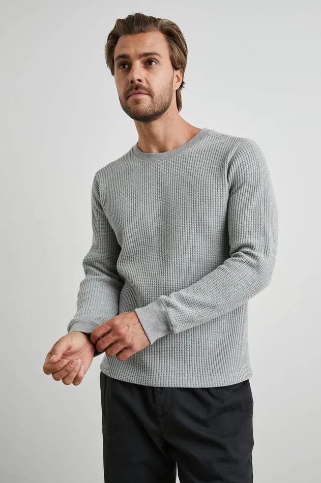 TShirts and Polos Men Rails Wade Thermal Heather Grey