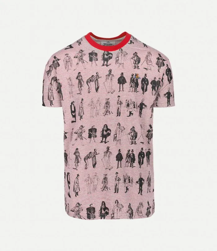 TShirts And Polos Men Vivienne Westwood Evolution Of Man Classic Tee In GreyRed