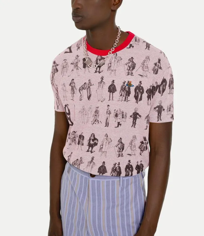 TShirts And Polos Men Vivienne Westwood Evolution Of Man Classic Tee In GreyRed