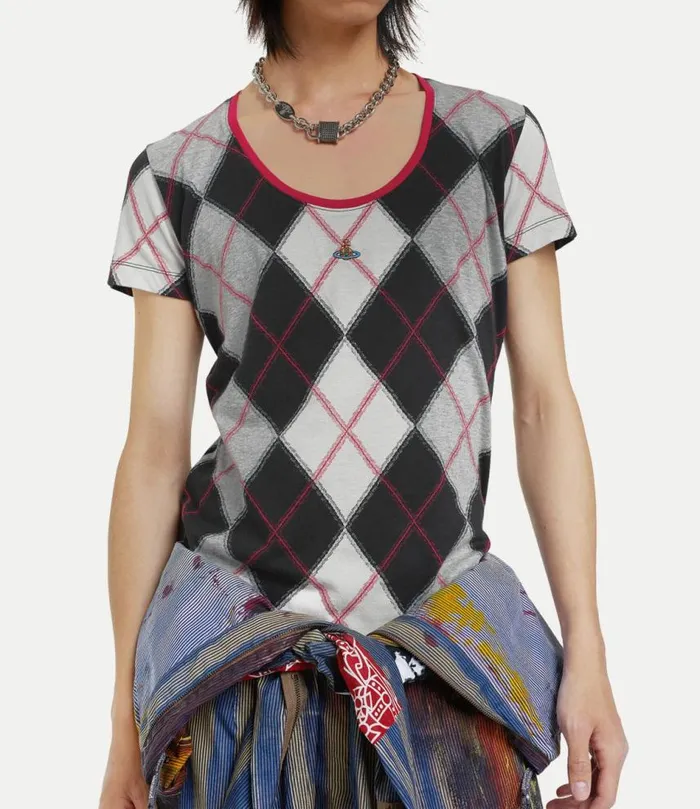 TShirts And Polos Men Vivienne Westwood Lollo TShirt In Argyle