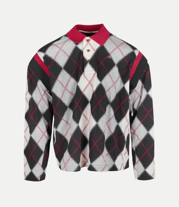 TShirts And Polos Men Vivienne Westwood Long Sleeve Stripe Polo In Argyle