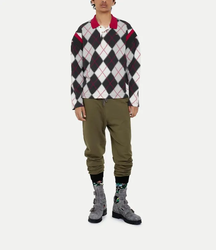 TShirts And Polos Men Vivienne Westwood Long Sleeve Stripe Polo In Argyle