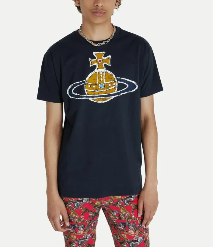 TShirts And Polos Men Vivienne Westwood Time Machine Classic TShirt In Navy