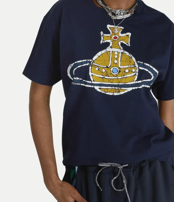 TShirts And Polos Men Vivienne Westwood Time Machine Classic TShirt In Navy