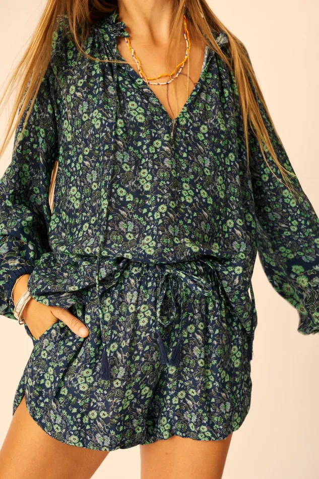 Tash Short Petite Fleur Marine Women Natalie Martin Bottoms