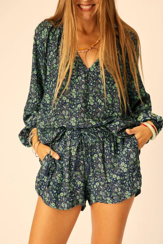 Tash Short Petite Fleur Marine Women Natalie Martin Bottoms