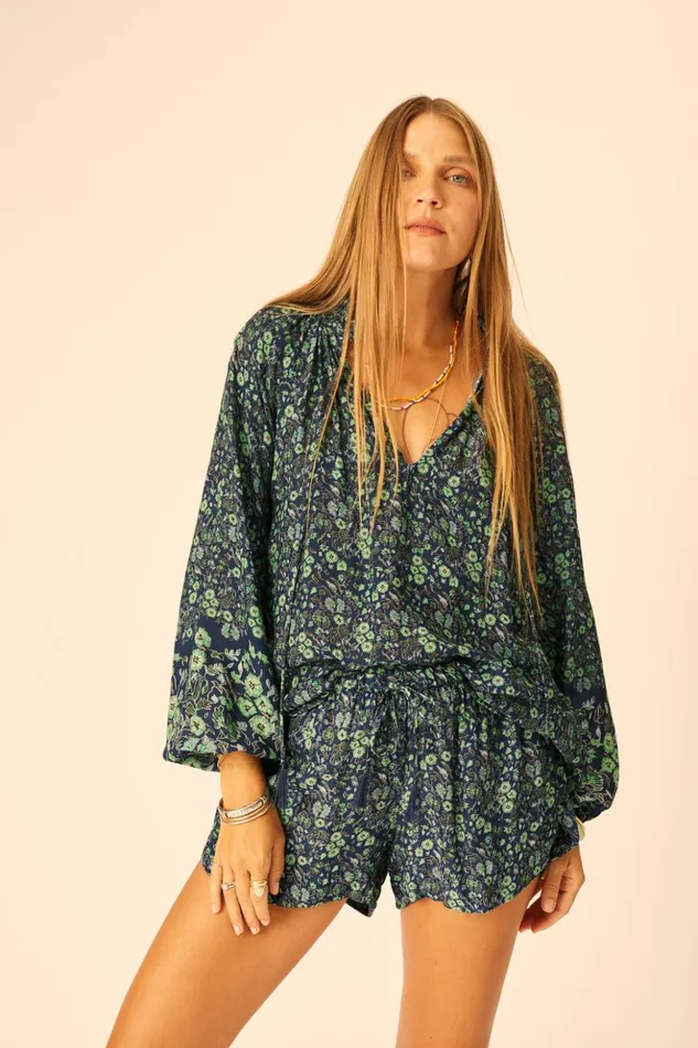 Tash Short Petite Fleur Marine Women Natalie Martin Bottoms